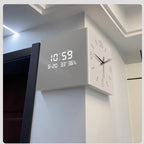 LumiTime™ 照明付き両面壁掛け時計 - モダン コーナークロック